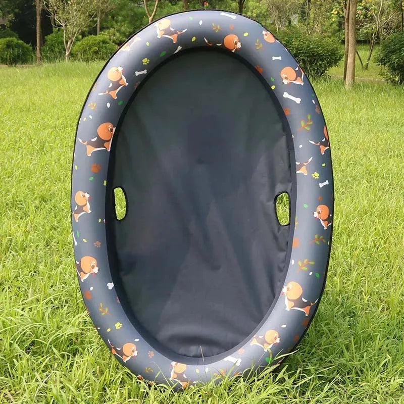 Dog Swimming Pool Inflatable Hammock Pets Pool Floating Bed Spring Summer Swimming Ring - Bellarte Enchanté Dog Swimming Pool Inflatable Hammock Pets Pool Floating Bed Spring Summer Swimming Ring